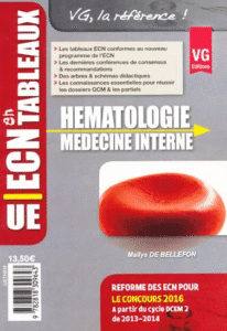 UE ECN EN TABLEAUX HEMATOLOGIE MEDECINE INTERNE
