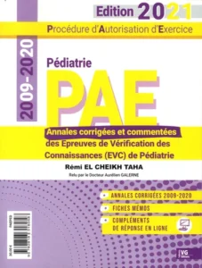PAE ANNALES CORRIGÉES DE PÉDIATRIE