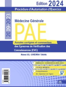 PAE MEDECINE GENERALE ANNALES 2024