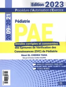 PAE PÉDIATRIE ANNALES CORRIGÉES 2023