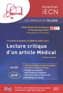 Lecture critique d'un article médical - 13 années d'annales en QRM de 2009 à 2021