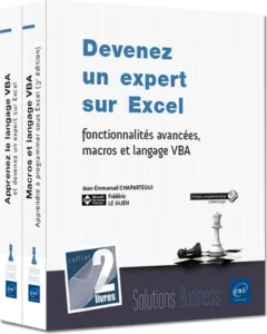 Devenez un expert sur Excel : fonctionnalités avancées, macros et langage VBA - 2 volumes