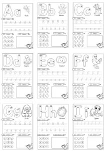 Cahier d’apprentissage des lettres françaises – de A à Z