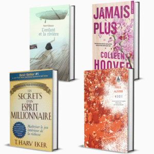 4 livres "Succès & Littérature" : Les secrets d'un esprit millionnaire, 4 3 2 1, L'enfant et la rivière, Jamais plus