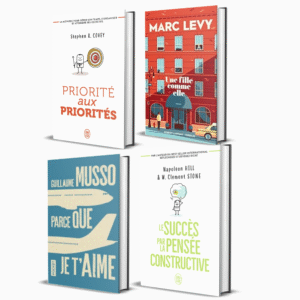4 livres "Développement personnel & émotions" : PARCE QUE JE T'AIME, Priorité aux priorités, Le succès par la pensée constructive, Une fille comme elle