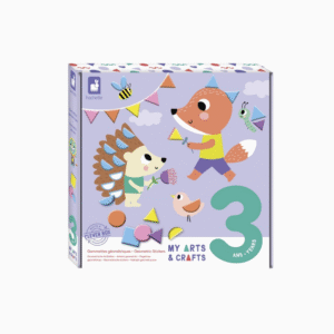 My Arts & Crafts - 3 Ans Gommettes Géométriques - 4 Tableaux - Kit Loisir Créatif Enfant - Apprentissge Motricité Fine et Concentration