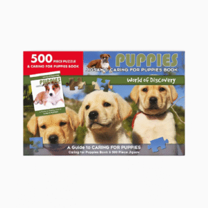 Coffret Puzzle 500 pièces Chiots - Puzzle et livre - 8A+